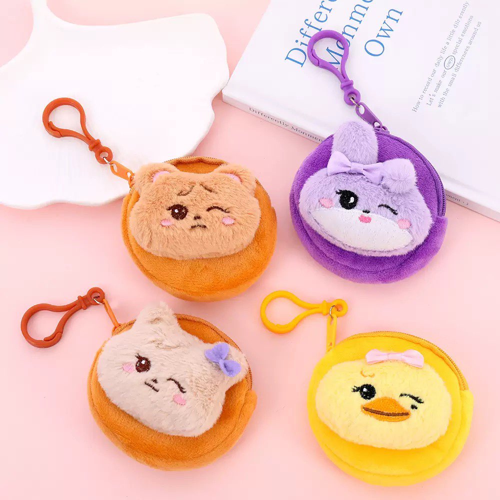 Mini Backpack Purse - New Kawaii Plush Coin Purse Keychain
