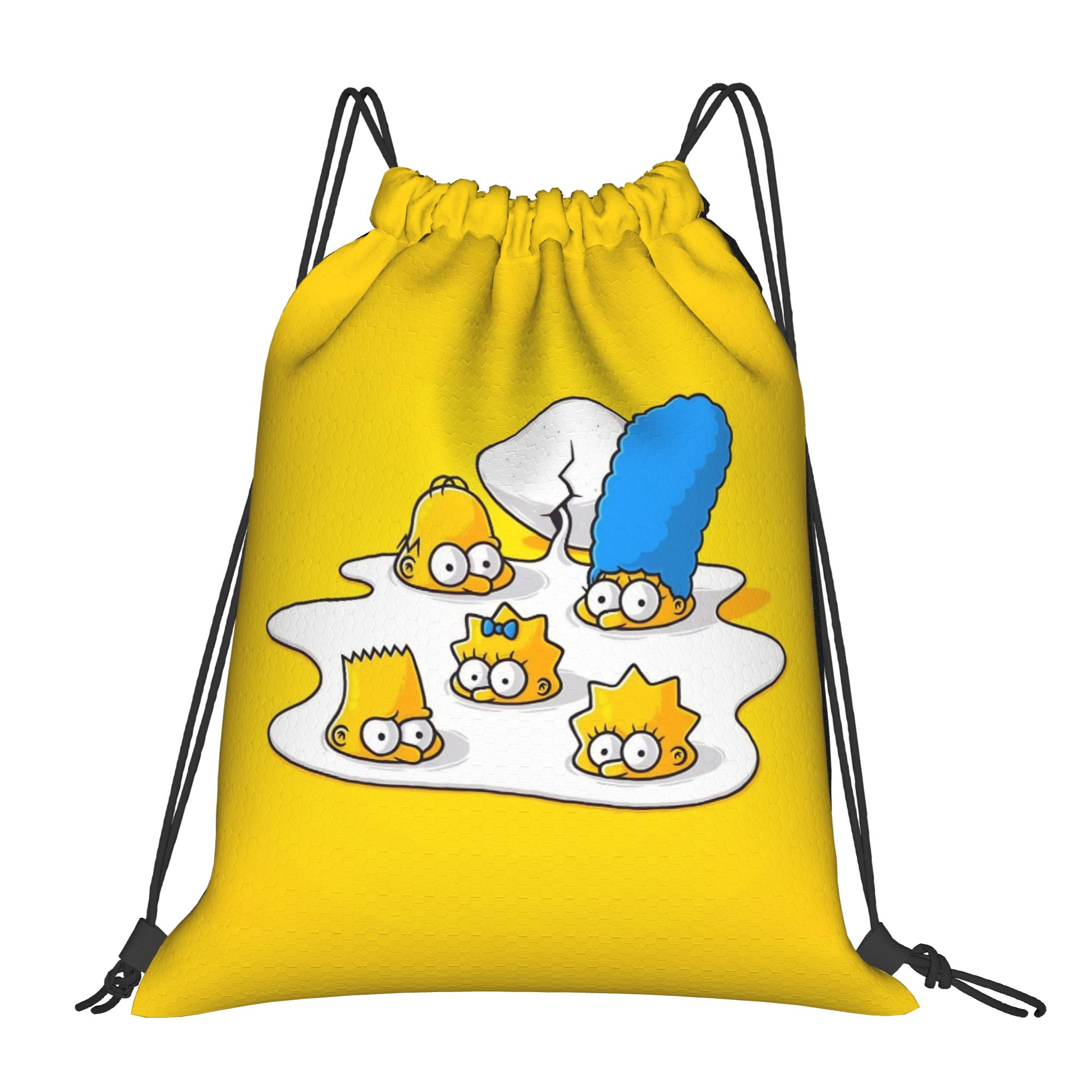 Drawstring Gym Bag - Simpsonsed Cartoon Drawstring Backpack Gym Sports