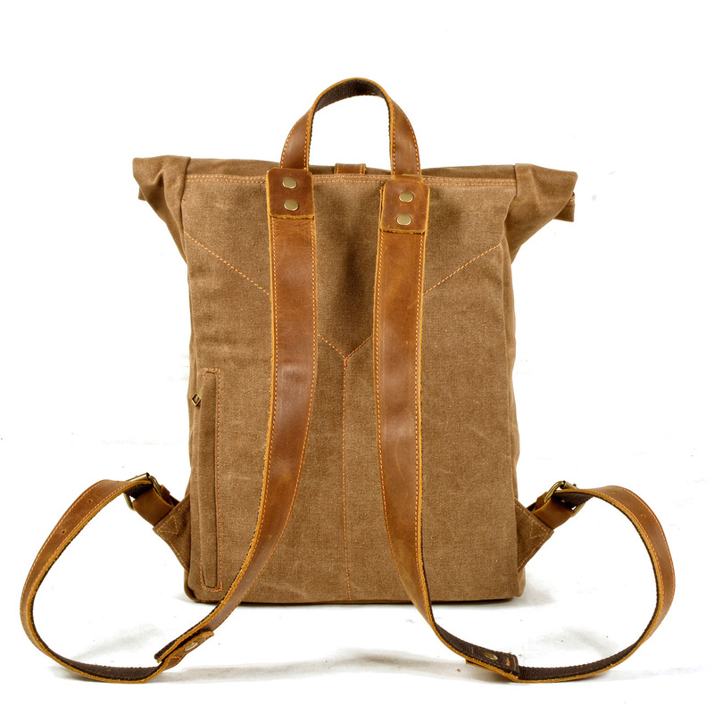 New model simple and retro wax - Canvas Backpack Casual review and price