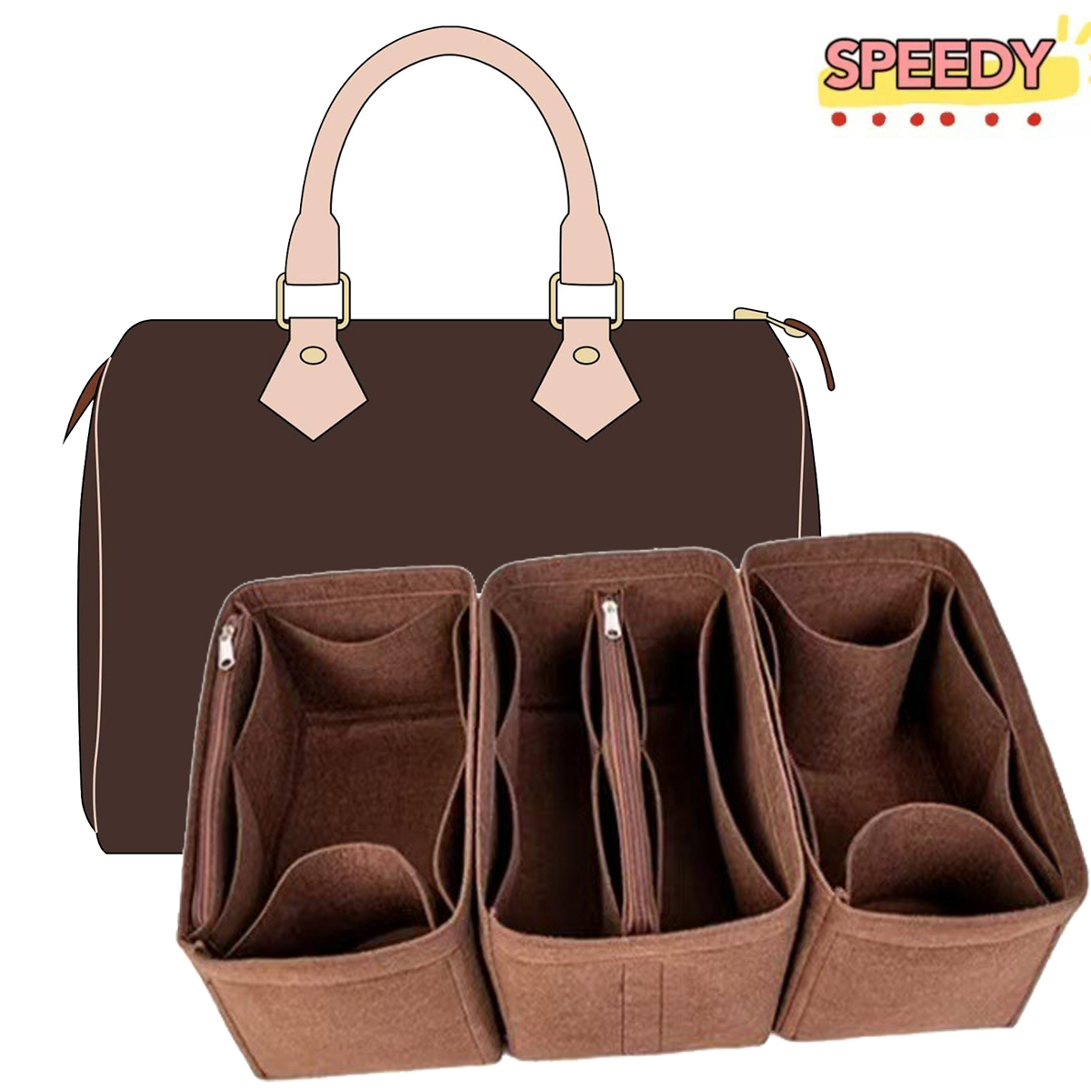 Detachable Felt Purse Insert O - Backpack Insert Organizer review and price